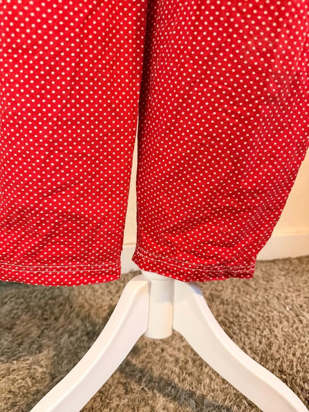 Vintage Esprit Teens Red and White Polka Dot High-Waisted Sailor Pants - Picture 5 of 7